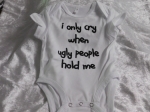 Baby Romper Ugly People White 0-3months
